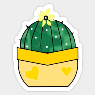 Cute Round Cactus Sticker